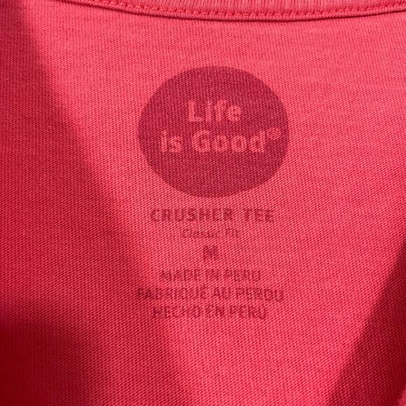 Life is Good Men's Red Short Sleeve Crusher Tee - Size XL - Gorpcore Classic Fit - Picture 5 of 8